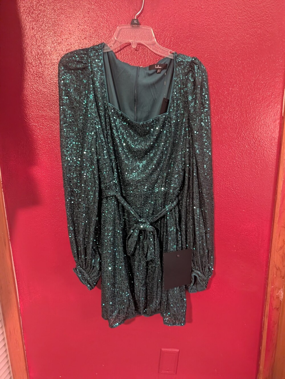Lulu's Emeraldl Sequin Mini Dress